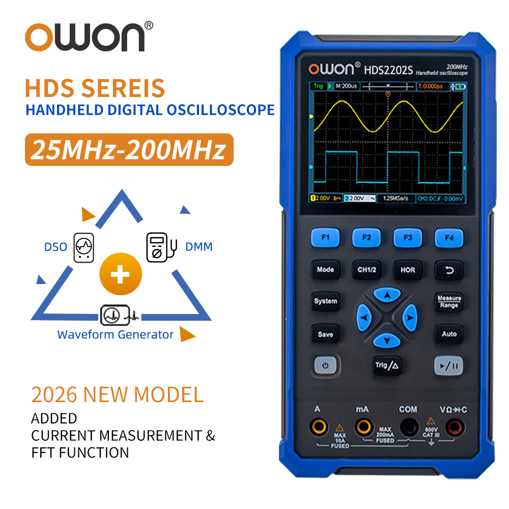 Digital Storage Oscilloscope 100Mhz - Oscilloscope numérique portable OWON série HDS200,