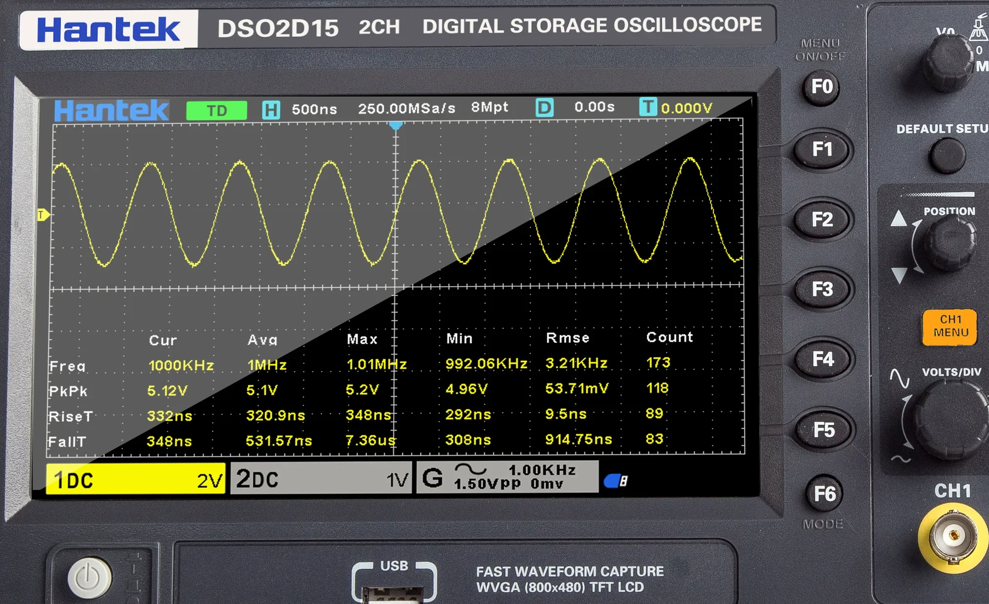 Oscilloscope numérique à doubl - Digital Storage Oscilloscope 100Mhz avis et prix