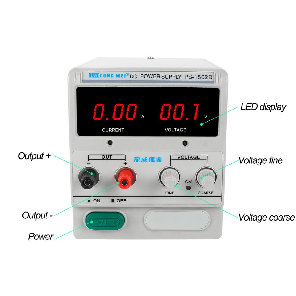 LW PS-1502D 1503D PS-1505D 15V - Linear Lab Power Supply Adjustable avis et prix